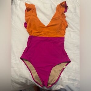 Summersalt Orange and Pink One Piece Swimsuit 8LT